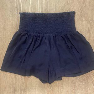 TCEC HIGH WAISTED SMOCKED NAVY SHORTS SHORTS SIZE SMALL NWOT